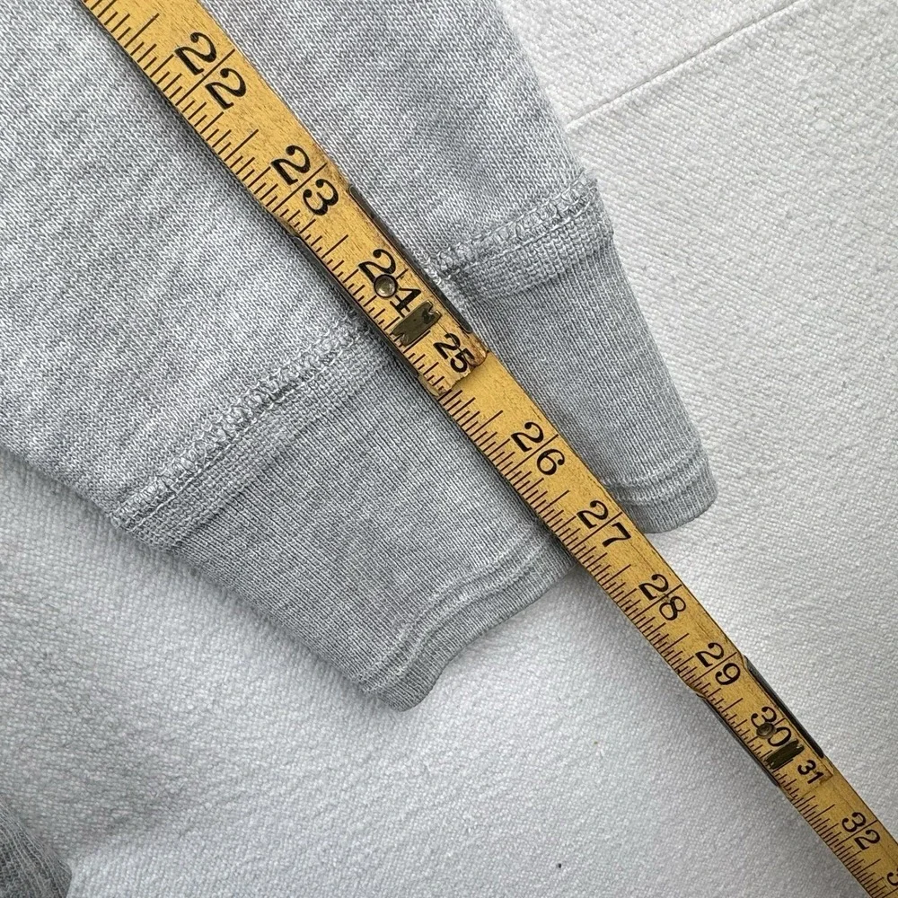 90s Vintage Polo Ralph Lauren Mens‎ Large Henley Sweatshirt Gray *Distressed